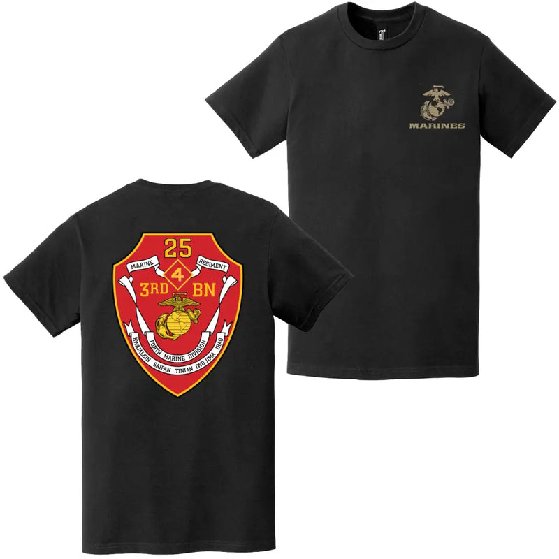 Double-Sided 3/25 Marines Unit Logo EGA T-Shirt