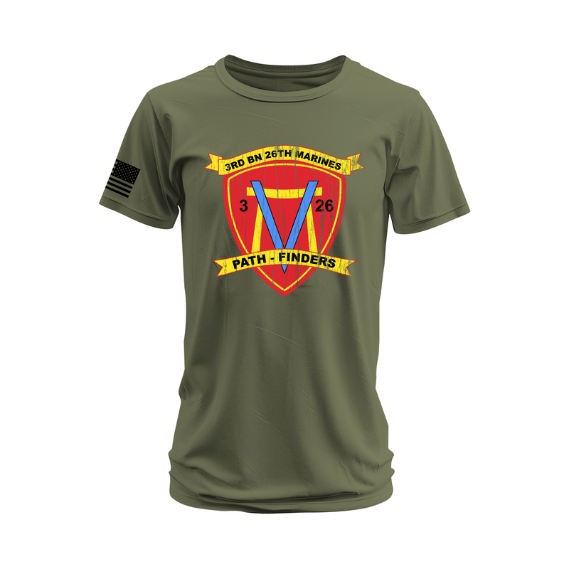 Distressed 3rd Bn 26th Marines (3/26 Marines) Logo T-Shirt