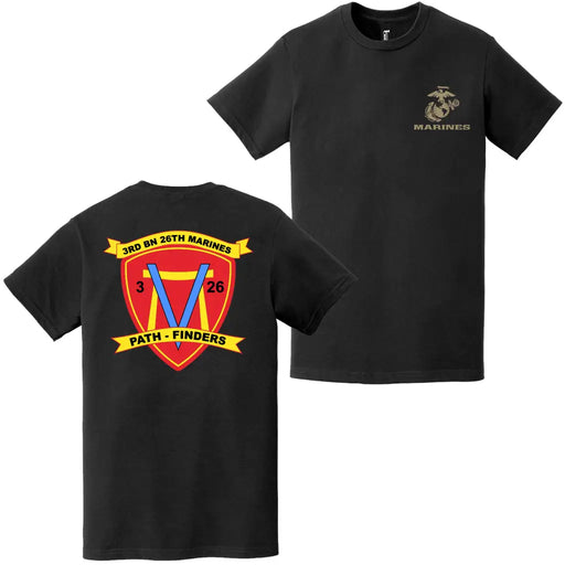 Double-Sided 3/26 Marines Unit Logo EGA T-Shirt Tactically Acquired   