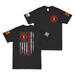 Double-Sided 3/2 Marines American Flag T-Shirt Tactically Acquired Black Small 