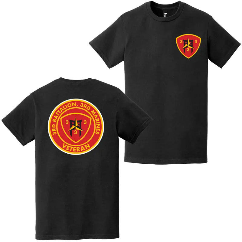 Double-Sided 3/3 Marines Veteran Emblem T-Shirt