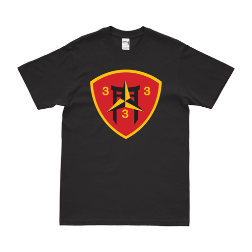 3rd Bn 3rd Marines (3/3 Marines) Logo Emblem T-Shirt Tactically Acquired Small Black 