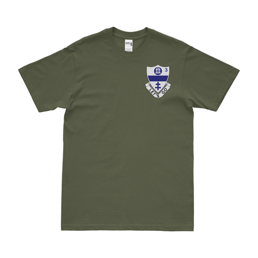 3-325 Airborne Infantry Left Chest Emblem T-Shirt Tactically Acquired Military Green Small 