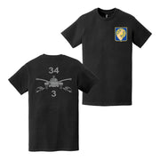 Double-Sided 3-34 Armor Regiment T-Shirt Tactically Acquired   