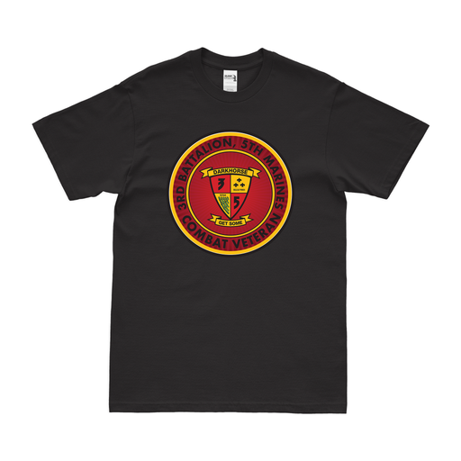 3/5 Marines Combat Veteran T-Shirt Tactically Acquired Black Clean Small