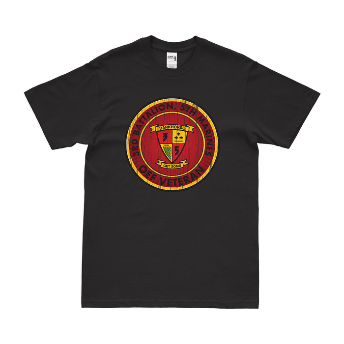 3/5 Marines OEF Veteran T-Shirt Tactically Acquired Black Distressed Small