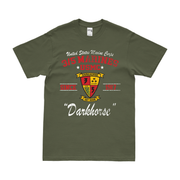 3/5 Marines "Darkhorse" Since 1917 USMC Legacy T-Shirt Tactically Acquired Military Green Distressed Small