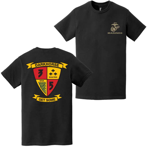Double-Sided 3/5 Marines Unit Logo EGA T-Shirt Tactically Acquired   