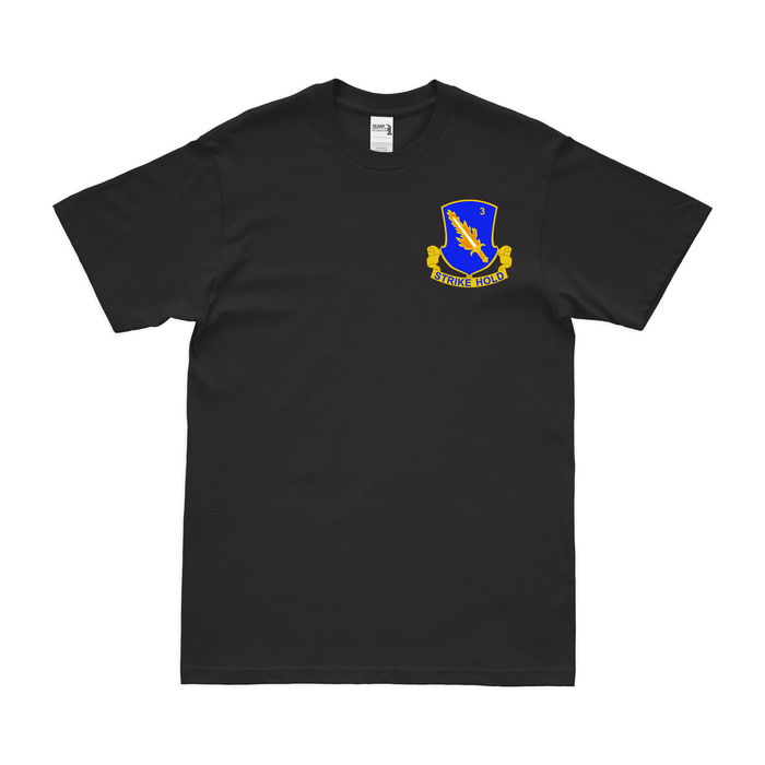 3-504 Infantry "Blue Devils" Left Chest Logo T-Shirt Tactically Acquired Black Small 