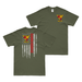 Double-Sided 3/5 Marines Darkhorse American Flag T-Shirt Tactically Acquired Military Green Small 