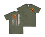Double-Sided 3/5 Marines 'Darkhorse' American Flag T-Shirt Tactically Acquired Military Green Small 