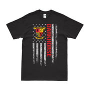 3/5 Marines 'Darkhorse' American Flag Motto T-Shirt Tactically Acquired Black Small 