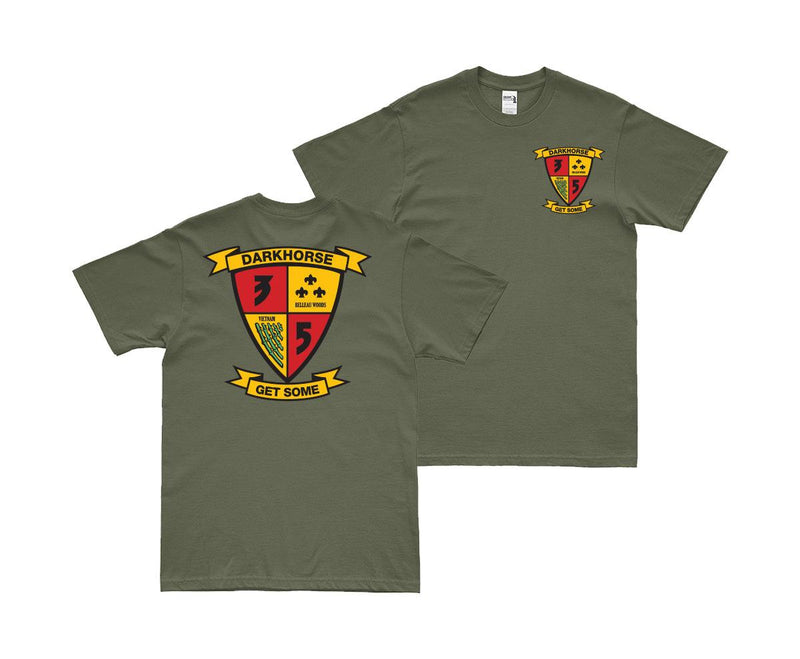 Double-Sided 3/5 Marines 'Darkhorse' Logo Emblem T-Shirt