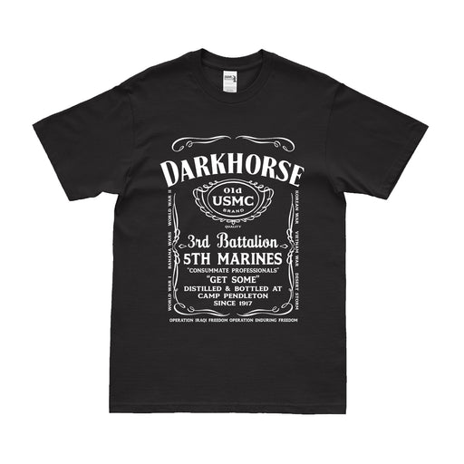3rd Battalion 5th Marines (3/5 Marines) Whiskey Label T-Shirt Tactically Acquired Black Small 