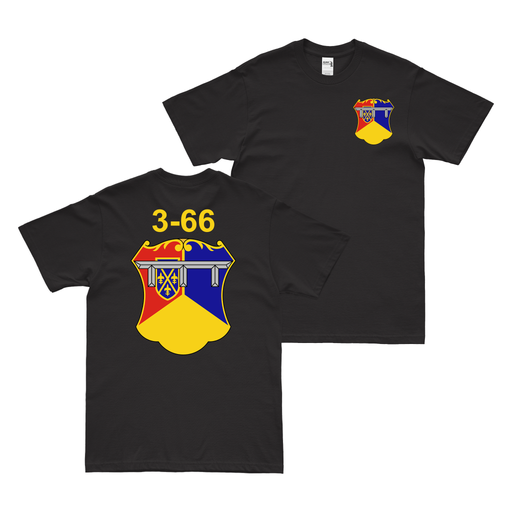 Double-Sided 3-66 Armor Regiment Unit Emblem T-Shirt Tactically Acquired Black Small 