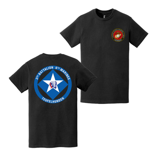 Double-Sided 3/6 Marines Logo USMC Veteran T-Shirt Tactically Acquired   