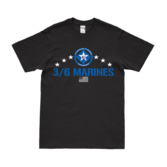 Patriotic 3rd Battalion, 6th Marines (3/6) T-Shirt Tactically Acquired   