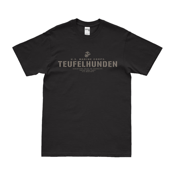 3rd Battalion 6th Marines Teufelhunden Motto T-Shirt Tactically Acquired   