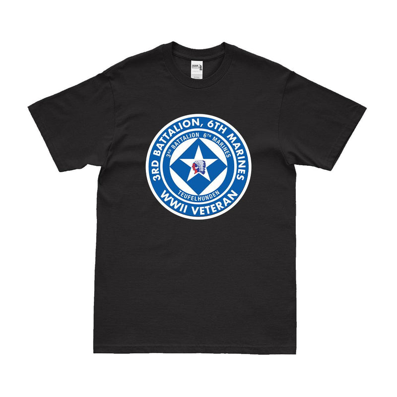 3/6 Marines WW2 Veteran Emblem T-Shirt