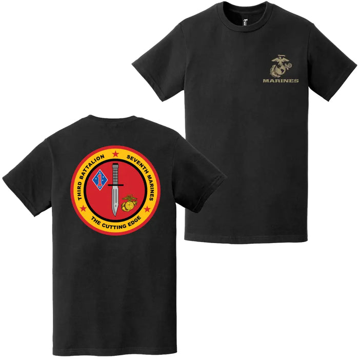 Vintage Double-Sided 3/7 Marines Logo EGA T-Shirt Tactically Acquired   