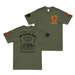 Double-Sided 3/7 Marines Whiskey Label T-Shirt Tactically Acquired Military Green Small 