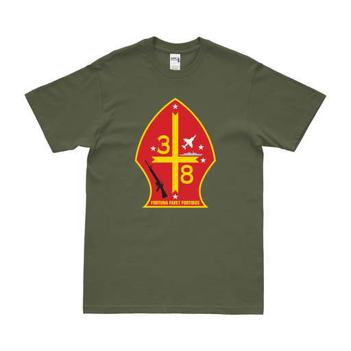 3rd Battalion 8th Marines (3/8 Marines) T-Shirt Tactically Acquired Military Green Clean Small