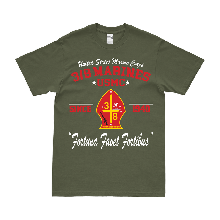 3rd Battalion 8th Marines (3/8 Marines) Since 1940 Legacy T-Shirt Tactically Acquired Military Green Clean Small