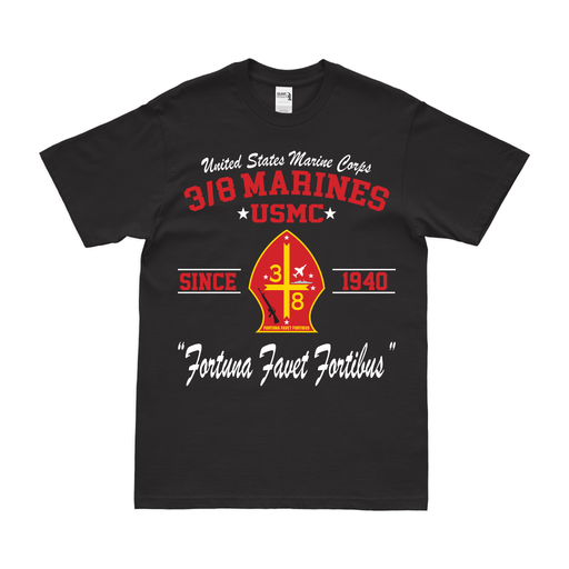 3rd Battalion 8th Marines (3/8 Marines) Since 1940 Legacy T-Shirt Tactically Acquired Black Clean Small