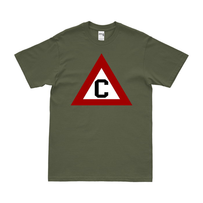 303rd Bomb Group Triangle C Tail Code Logo T-Shirt Tactically Acquired Military Green Clean Small