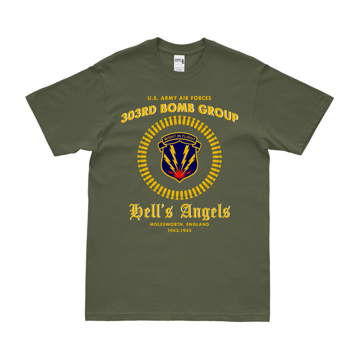 303rd Bombardment Group WW2 Legacy T-Shirt Tactically Acquired Military Green Clean Small