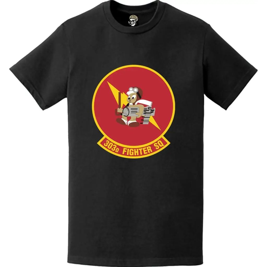 303rd Fighter Squadron (303rd FS) 'KC Hawgs' Logo Emblem T-Shirt Tactically Acquired   