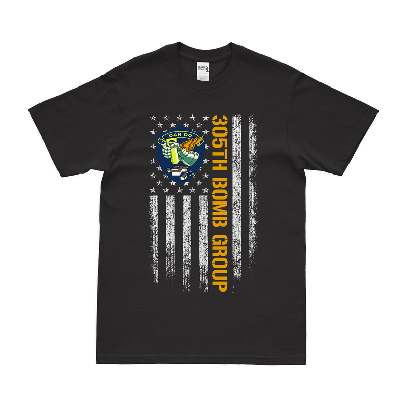 305th Bomb Group American Flag T-Shirt