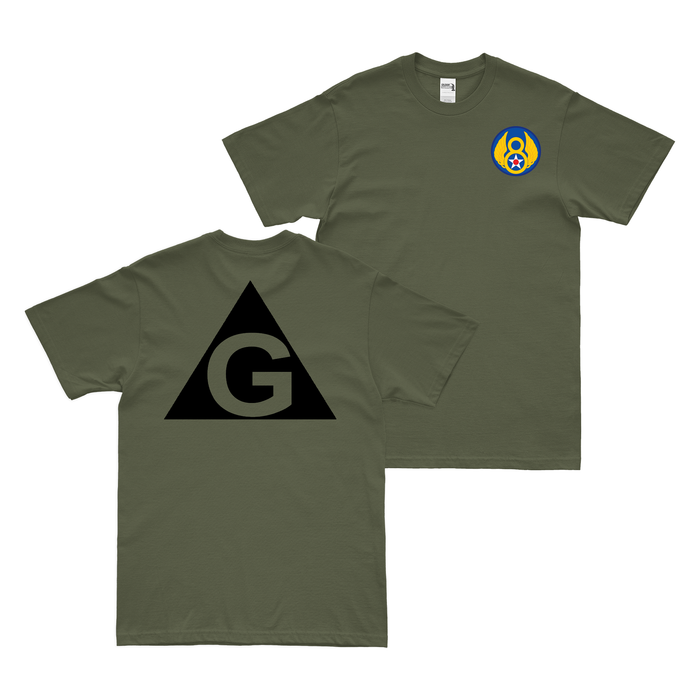 305th Bombardment Group Triangle-G Tail Code WW2 T-Shirt Tactically Acquired Military Green Small 
