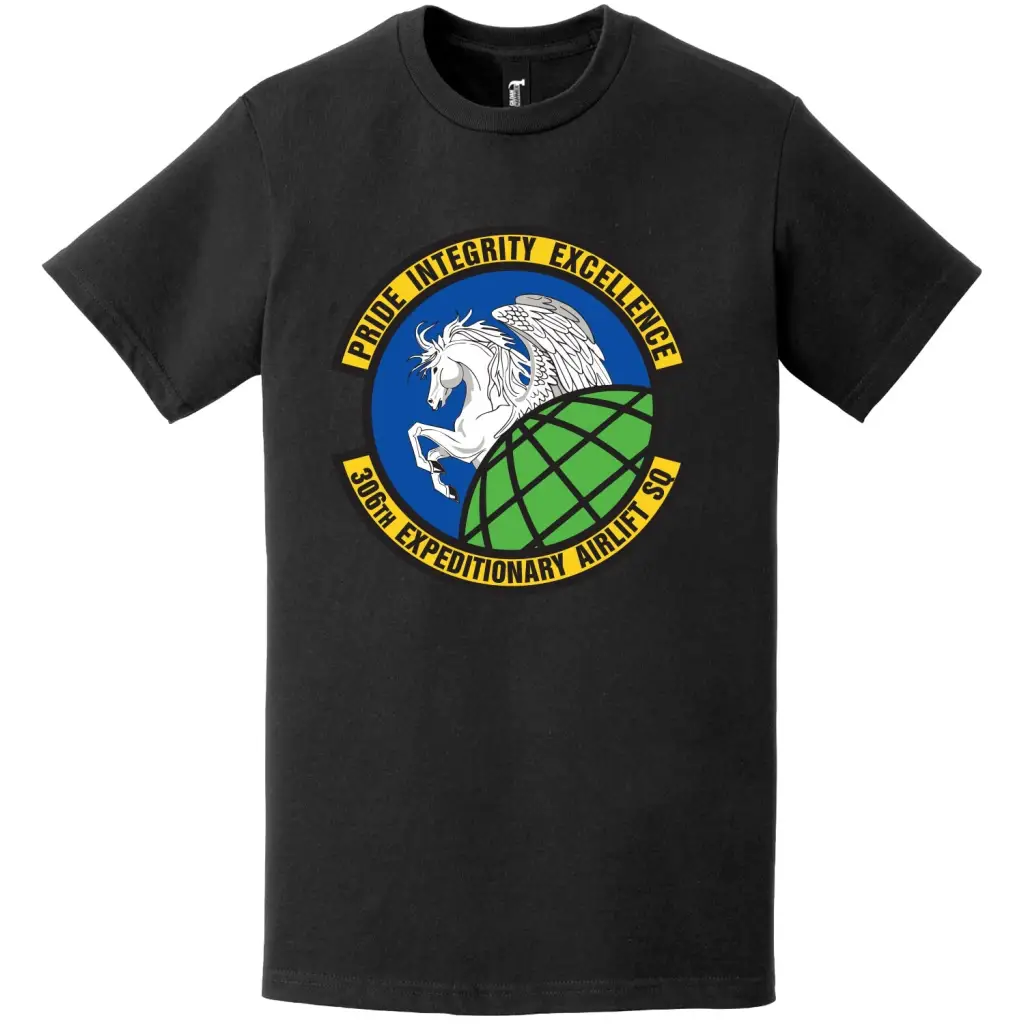 306th Expeditionary Airlift Squadron Logo Emblem T-Shirt Tactically Acquired   