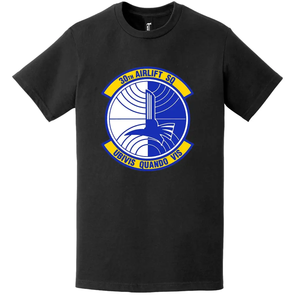 30th Airlift Squadron Logo Emblem T-Shirt Tactically Acquired   