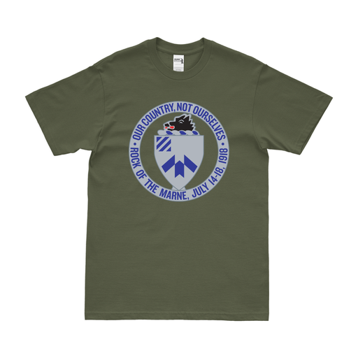 U.S. Army 30th Infantry Regiment Unit Logo Emblem T-Shirt Tactically Acquired Military Green Clean Small