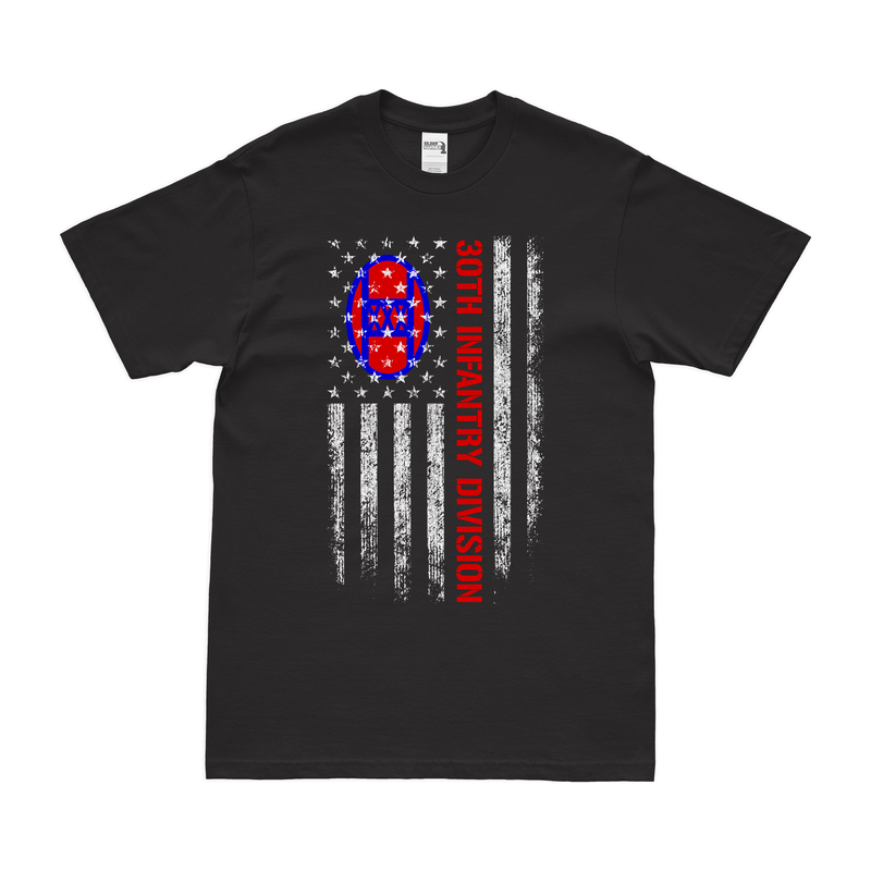 U.S. Army 30th Infantry Division American Flag T-Shirt