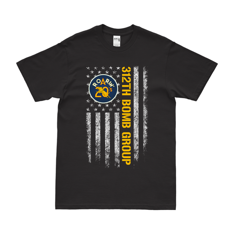 312th Bomb Group WW2 American Flag T-Shirt