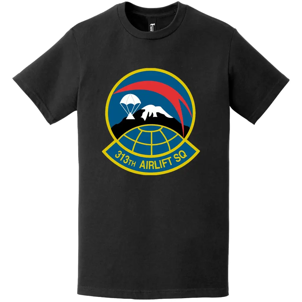 313th Airlift Squadron Logo Emblem T-Shirt Tactically Acquired   