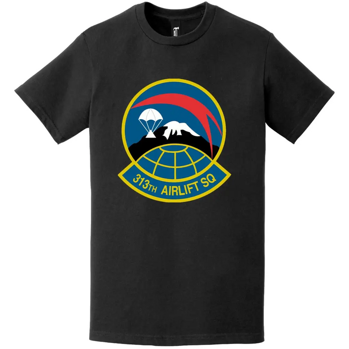 313th Airlift Squadron Logo Emblem T-Shirt Tactically Acquired   