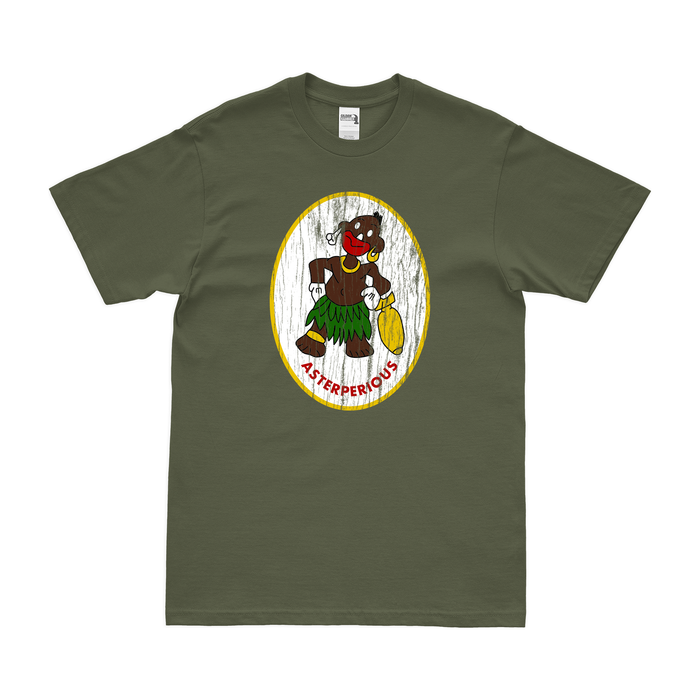 319th Bombardment Squadron WW2 T-Shirt Tactically Acquired Military Green Distressed Small