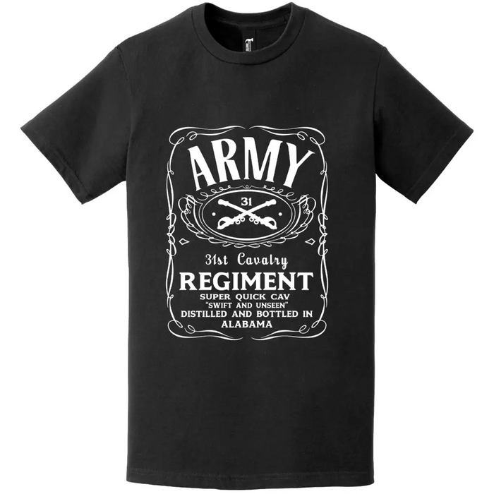 31st Cavalry Regiment Whiskey Label T-Shirt Tactically Acquired   