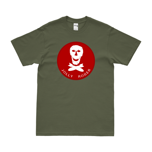 320th Bombardment Squadron WW2 Jolly Roger T-Shirt Tactically Acquired Military Green Clean Small