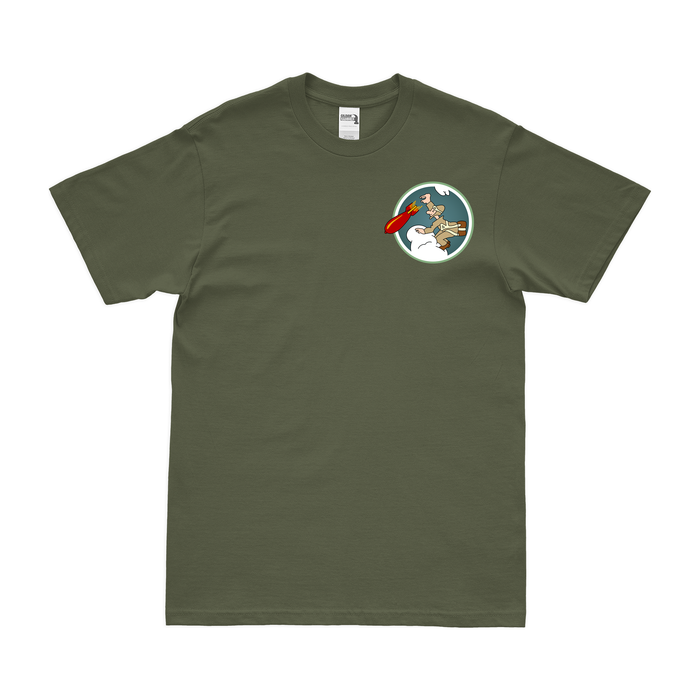 321st Bombardment Squadron Left Chest Emblem T-Shirt Tactically Acquired Military Green Small 