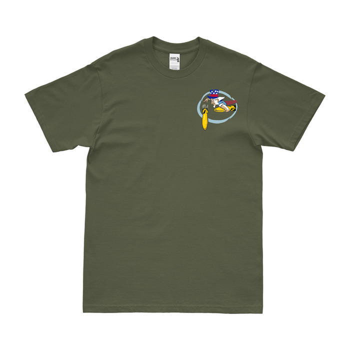 322nd Bombardment Squadron Left Chest Emblem T-Shirt Tactically Acquired Military Green Small 