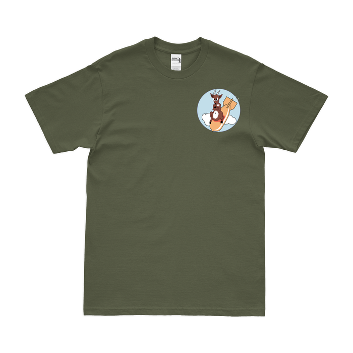 323rd Bombardment Squadron Left Chest Emblem T-Shirt Tactically Acquired Military Green Small 