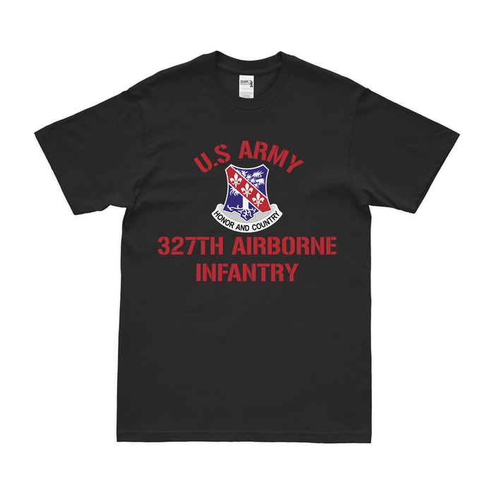 327th Airborne Infantry Regiment T-Shirt Tactically Acquired Black Small 