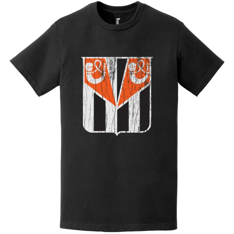 32nd Signal Battalion Distressed DUI Logo Emblem T-Shirt