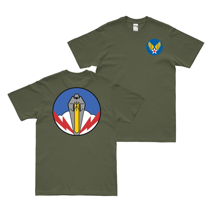 Double-Sided 334th Bombardment Squadron WW2 T-Shirt Tactically Acquired Military Green Small 