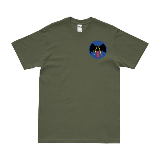 335th Bombardment Squadron Left Chest Emblem T-Shirt Tactically Acquired Military Green Small 